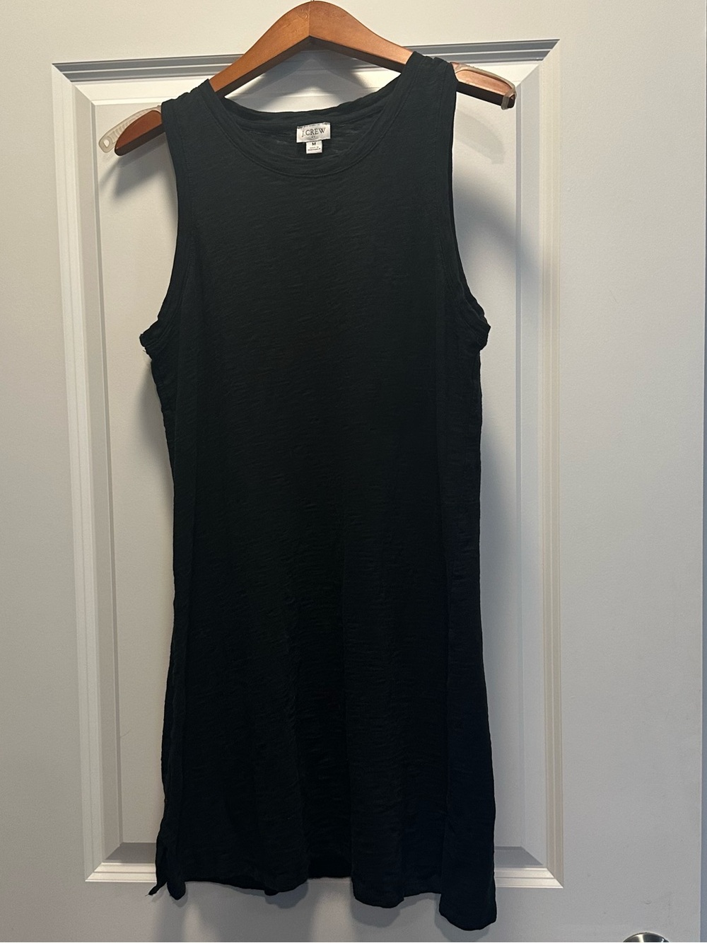 J.Crew Essential Knit Tank Dress in Black. Size Med. EUC